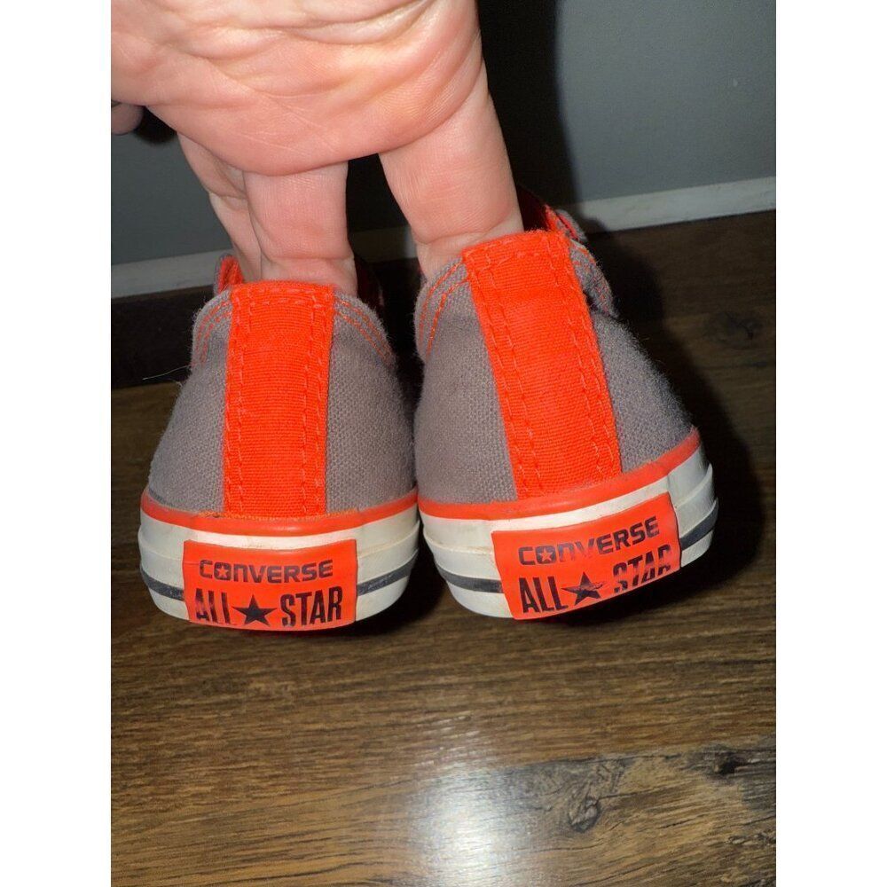 Converse Double Tongue Grey Orange Animal Print Junior Size 5/ EU 37.5 - Picture 7 of 12